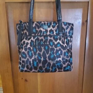 Coach Signature Ocelot Print Tote F25282 GUC